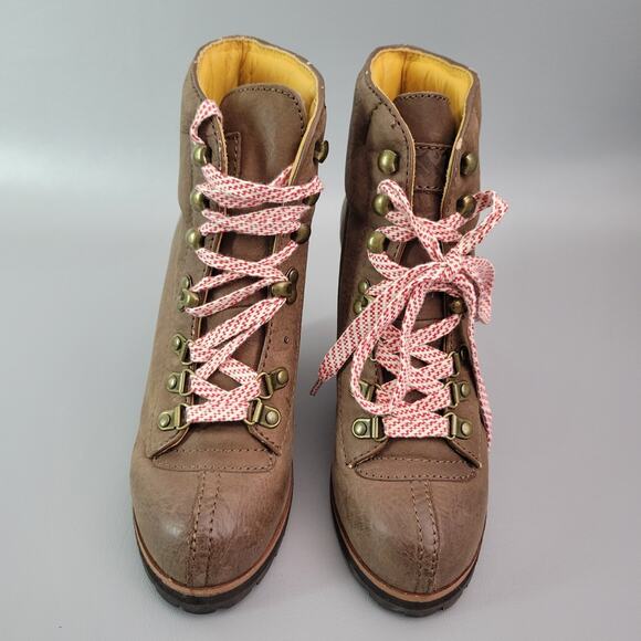 Ash Zenith Wedge Boots Women's EU 39 Brown Leather Lace Up Ankle Shoes - Picture 3 of 12